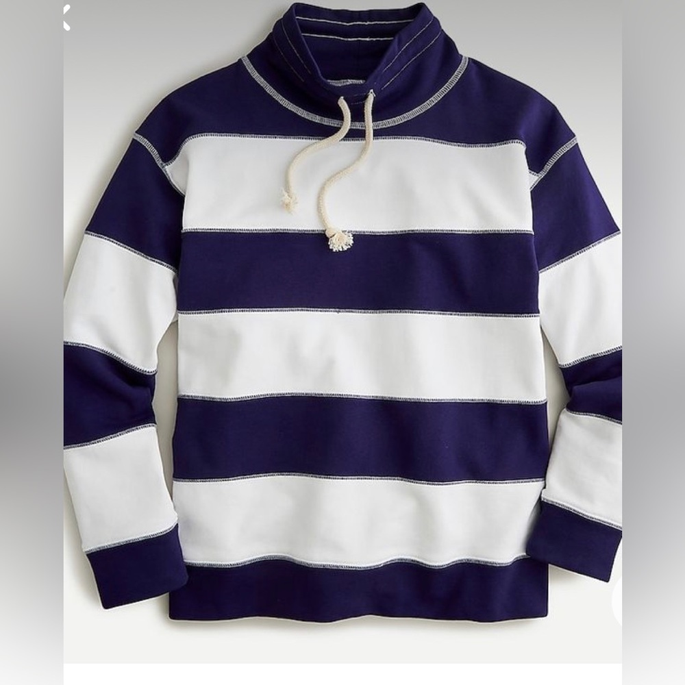 JCrew striped rugby sweatshirt. Like new. Sz L